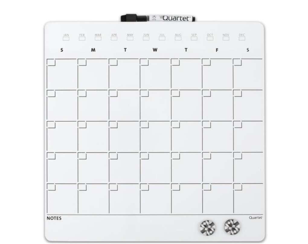 Quartet Frameless Dry-erase Magnetic Calendar, New