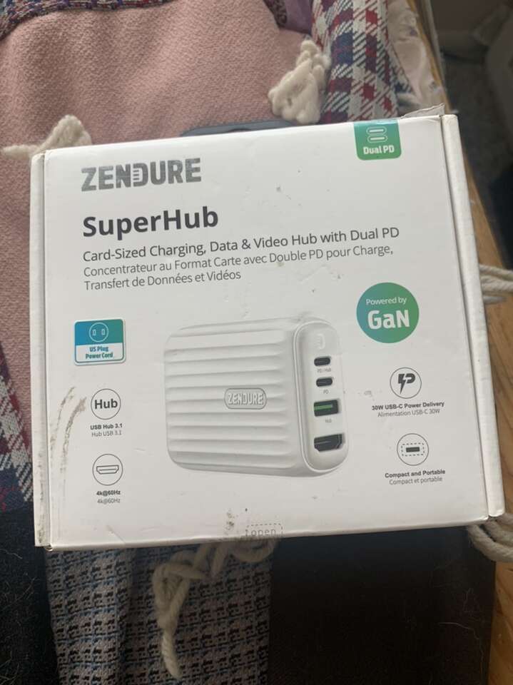 Zendure Superhub 30w Power Adapter, Hub 3.1, Gan
