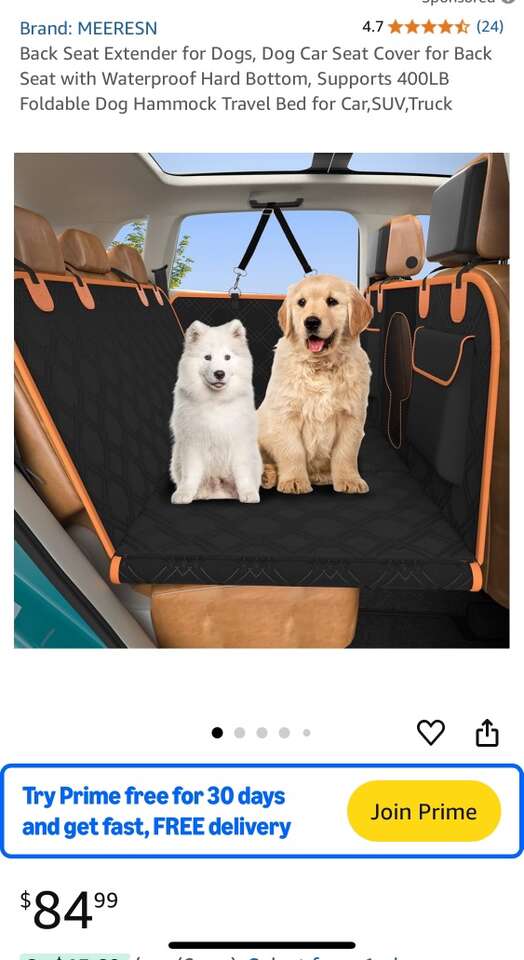 Back Seat Extender: Foldable Dog Hammock