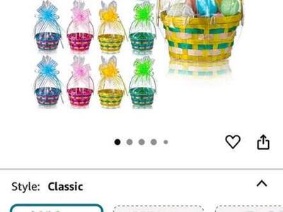 16 Bamboo Easter Baskets, Brand New, Classix
