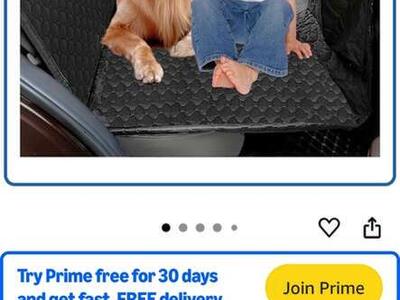 Meowant Dog Car Seat Cover for Back Seat, New