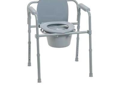 Drive Medical 11148-1 Folding Steel Bedside Commod