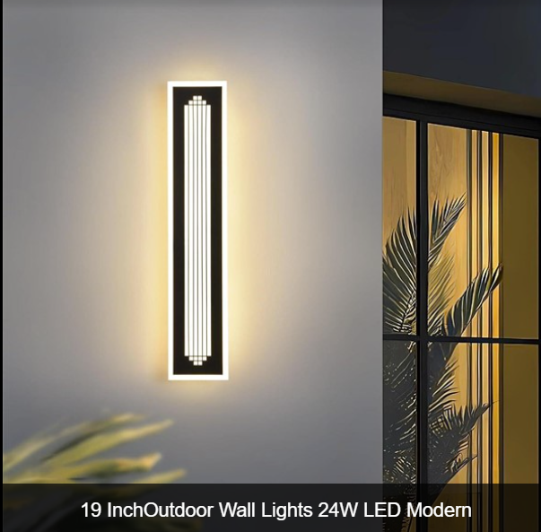 19 InchOutdoor Wall Lights 24W LED Modern