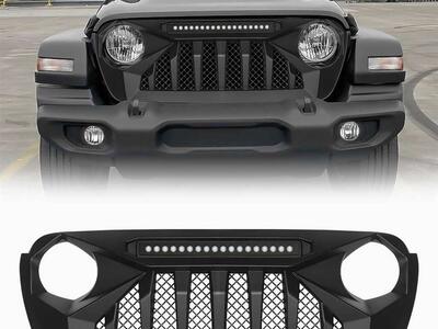 Front Grill Compatible With 18-22 Jeep Wrangler