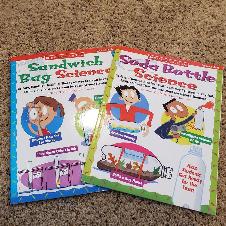 2 Science Workbooks Grades 4-8 Homeschool