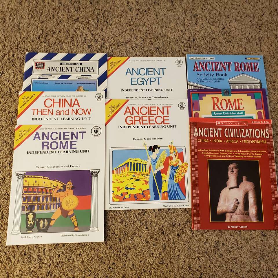 8 Ancient Civilization Workbooks Homeschool