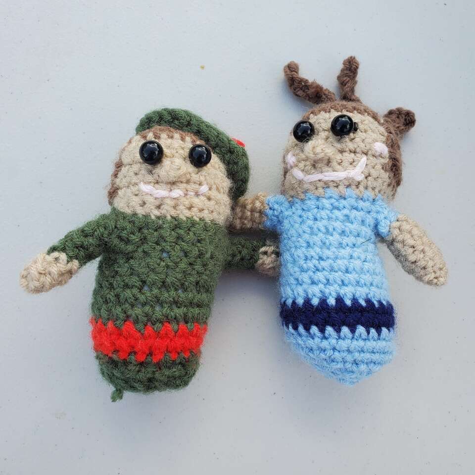 Peter Pan and Wendy Crocheted Dolls