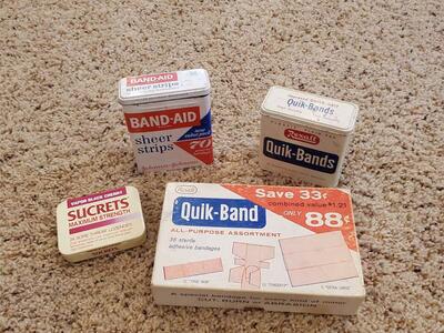 Vintage Band Aids Tins