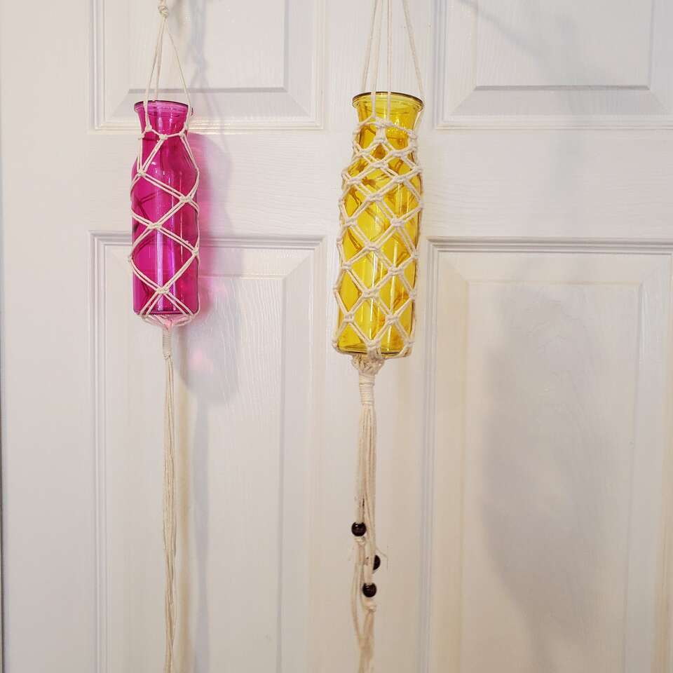 Boho Macrame Hanging Vases