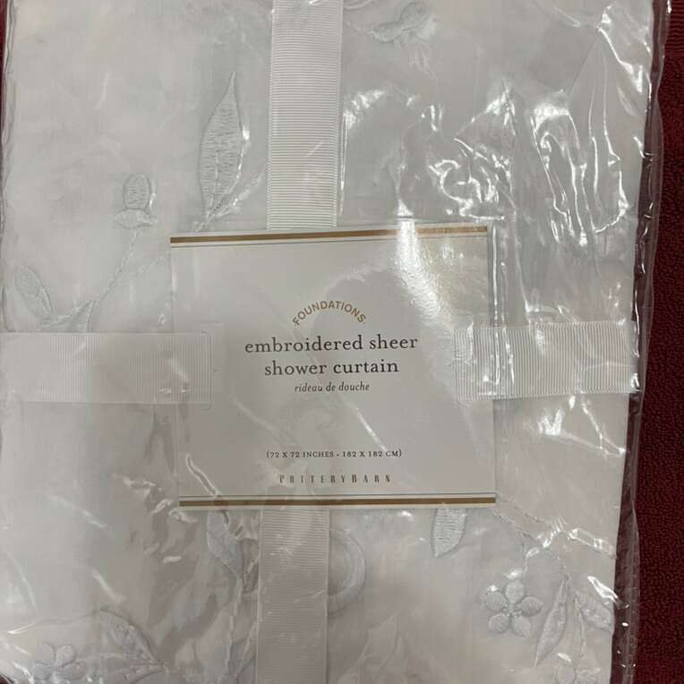 POTTERY BARN - 2 Embroidered Shower Curtains