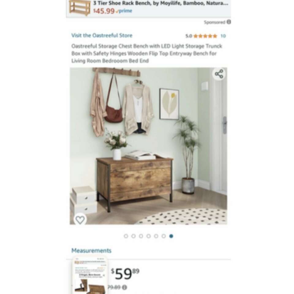 New in box Brown Chest with lights