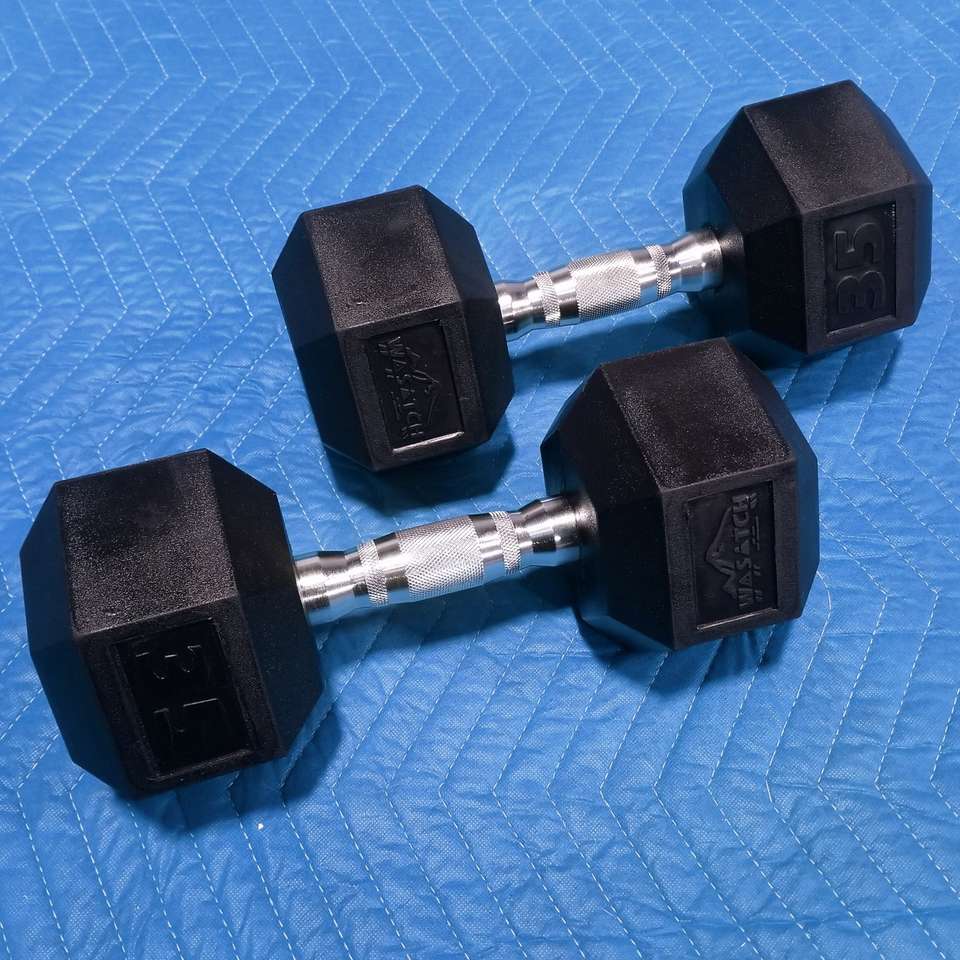 35# Pair Rubber Dumbbells + Free Upgrade**