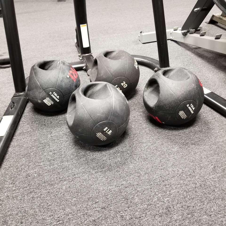Weighted Medicine Balls With Handles.