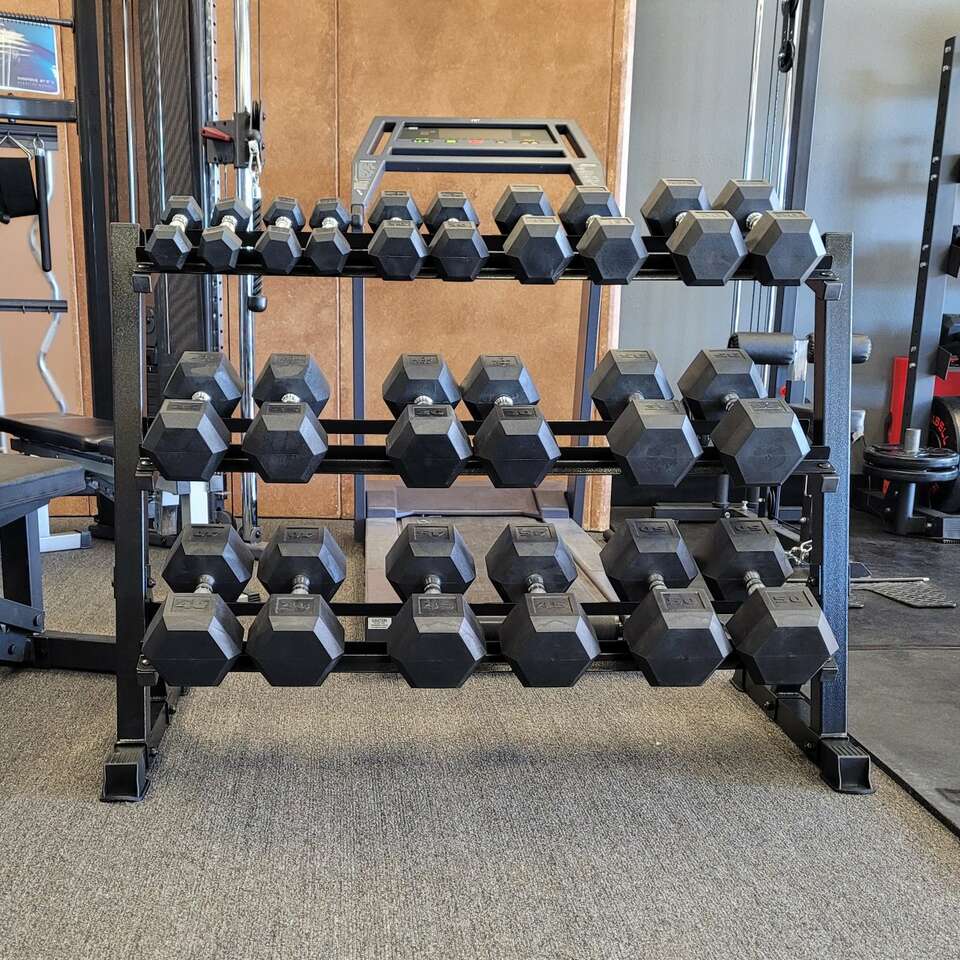 New Dumbbells 5-50 Set & Rack Included