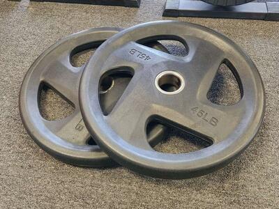 45LB Rubber Grip Plates $125 Per Pair