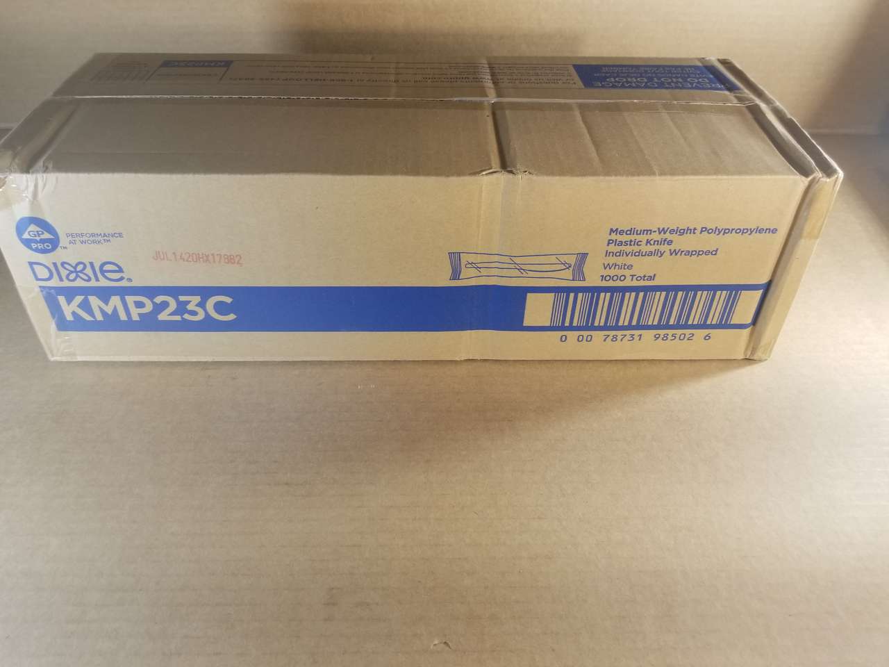 Dixie KMP23C Medium Weight Polyproylene Plastic Knives Case of 1000
