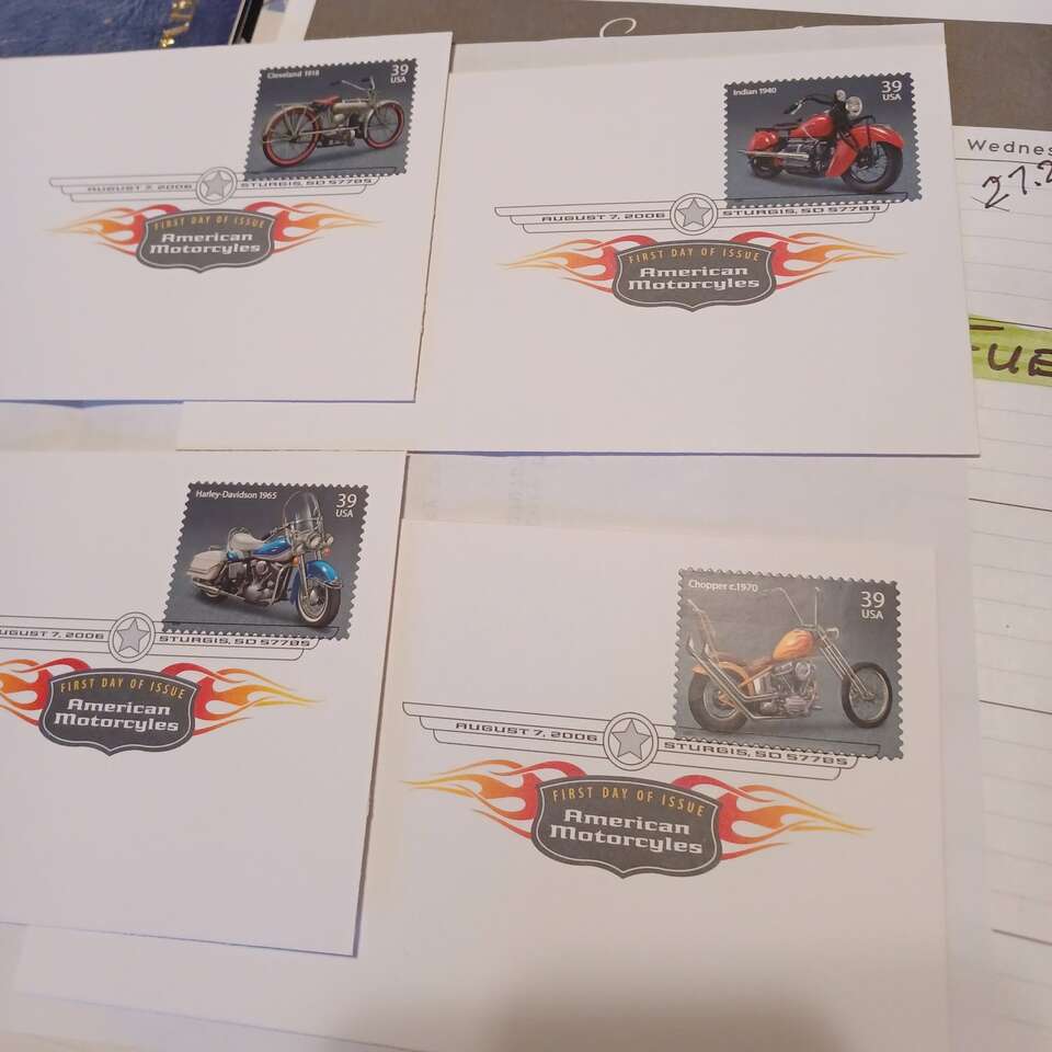 MOTORCYCLE COMMERATION ENVELOPES