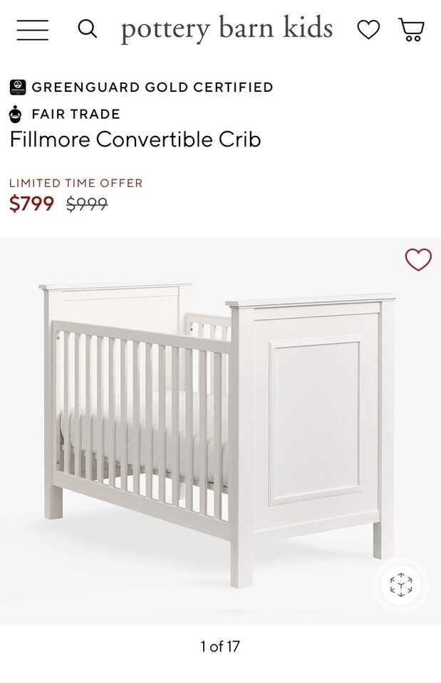 Pottery barn 2024 fillmore crib