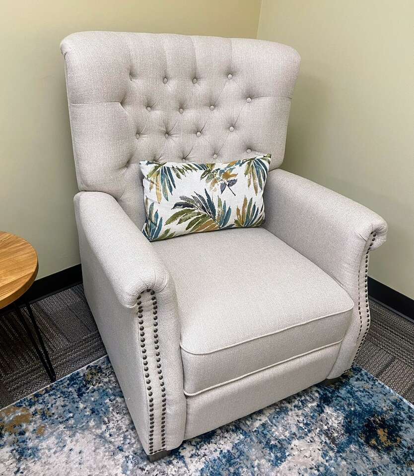 Beige Padded Accent Chair Furniture