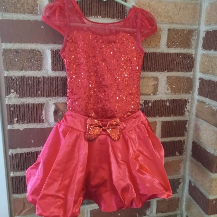 Red Dance Costume, Leotard, size 4/5, XS child