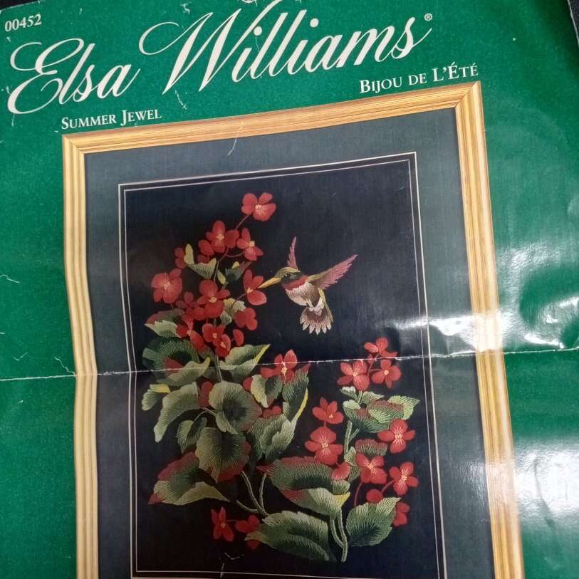 Embroidery Kit, Hummingbird and Flowers