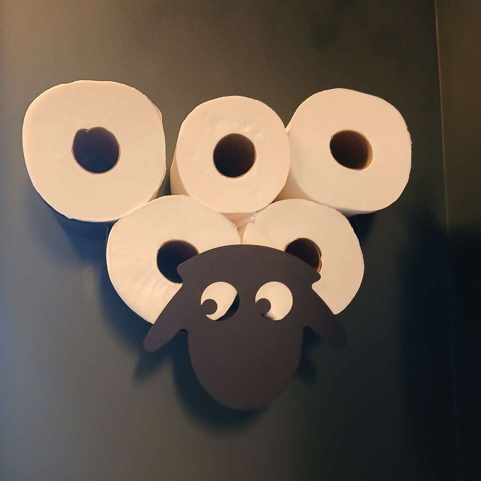 Toilet Paper Storage Holder, Sheep