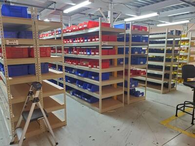 New Boltless Rivet Shelving Components - Warehouse and Garage Storage