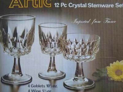 Vintage arctic crystal stemware