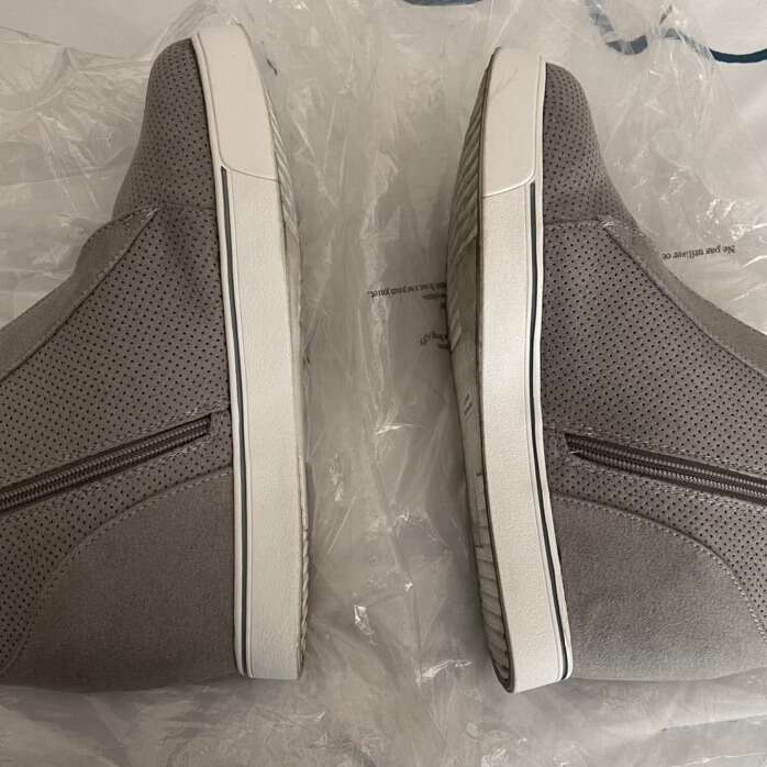 Maurices Grey Wedge Boots Size 9