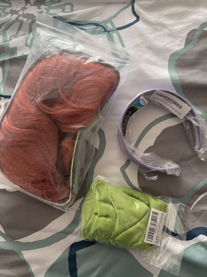 Daphne From Scooby Doo Wig, Scarf And Headband