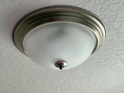 Brand-new Maxim 14 inch Satin Nickel Flush Mount Ceiling Light/Frosted