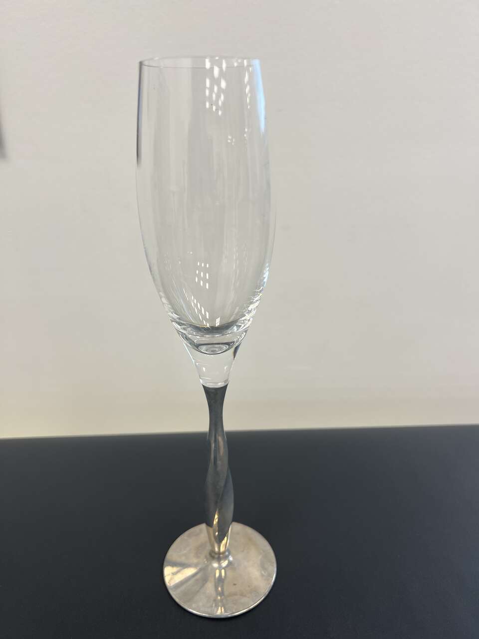 2004 Nambe Twist Fred Bould Champagne Glass