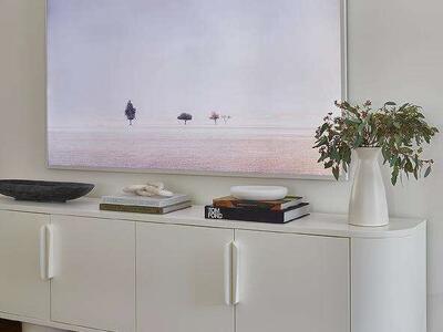 85 Inch Samsung Frame Bezel in White