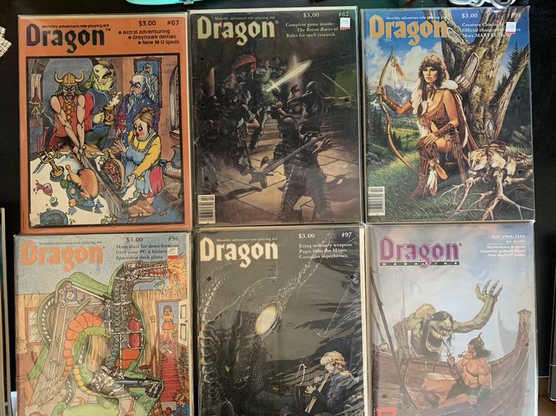Dungeons And Dragons DRAGON Magazines