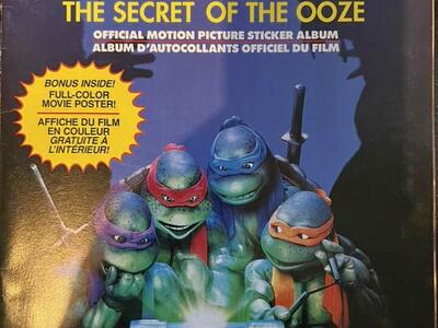TMNT Secret Of The Ooze Sticker Book RARE!