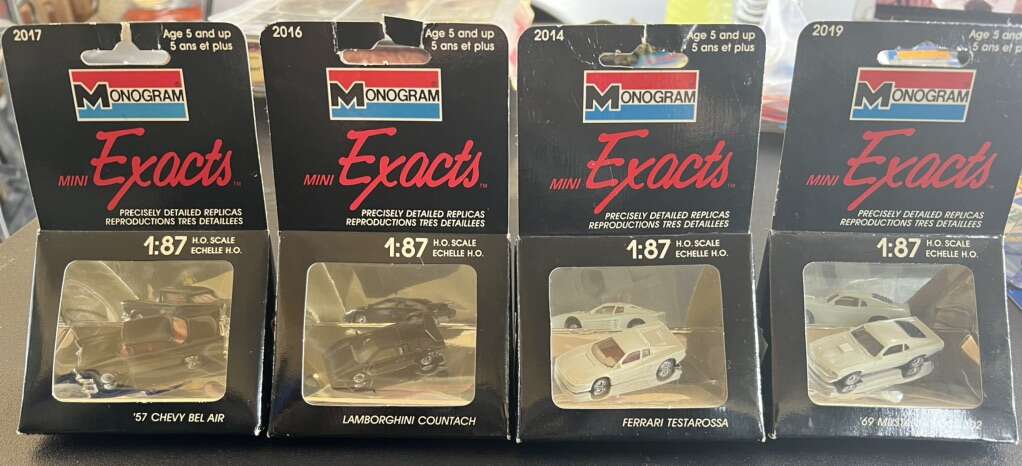 Monogram Mini Exacts Chevy Lambo Ferrari Mustang