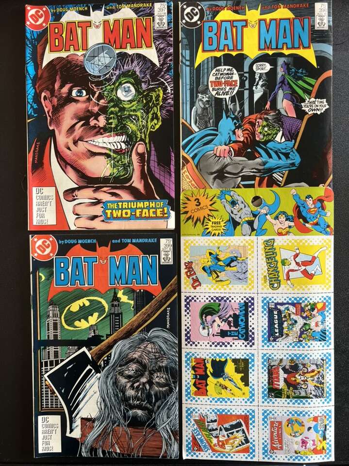 Batman Comics 3 Pack 397-398-399 & 8 Cards