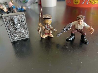 Star Wars Galactic Heroes 2007 Leia Han Carbonite