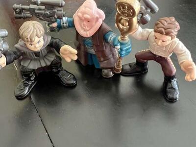 Star Wars Galactic Heroes 2007 Han Jedi Luke Bib