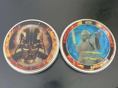 Star Wars Holographic Tins 2005 Vader Yoda