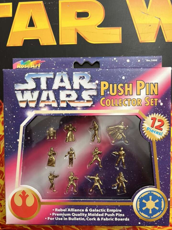 Star Wars Push Pin Collector Set 12 Pieces Vintage