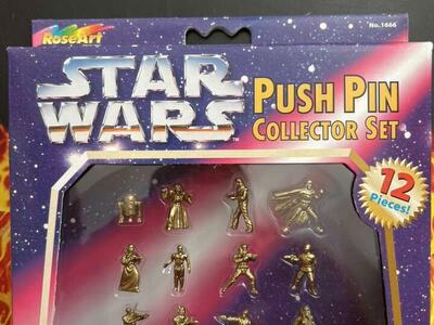 Star Wars Push Pin Collector Set 12 Pieces Vintage