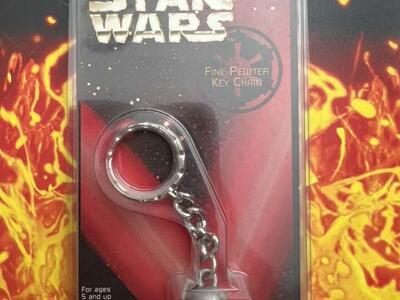 Star Wars Boba Fett Helmet Keychain Pewter 1997
