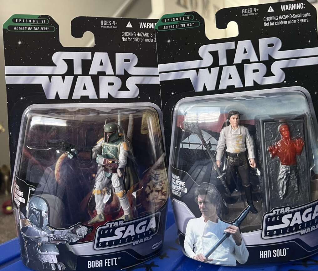 Star Wars Boba Fett and Han Solo with Carbonite