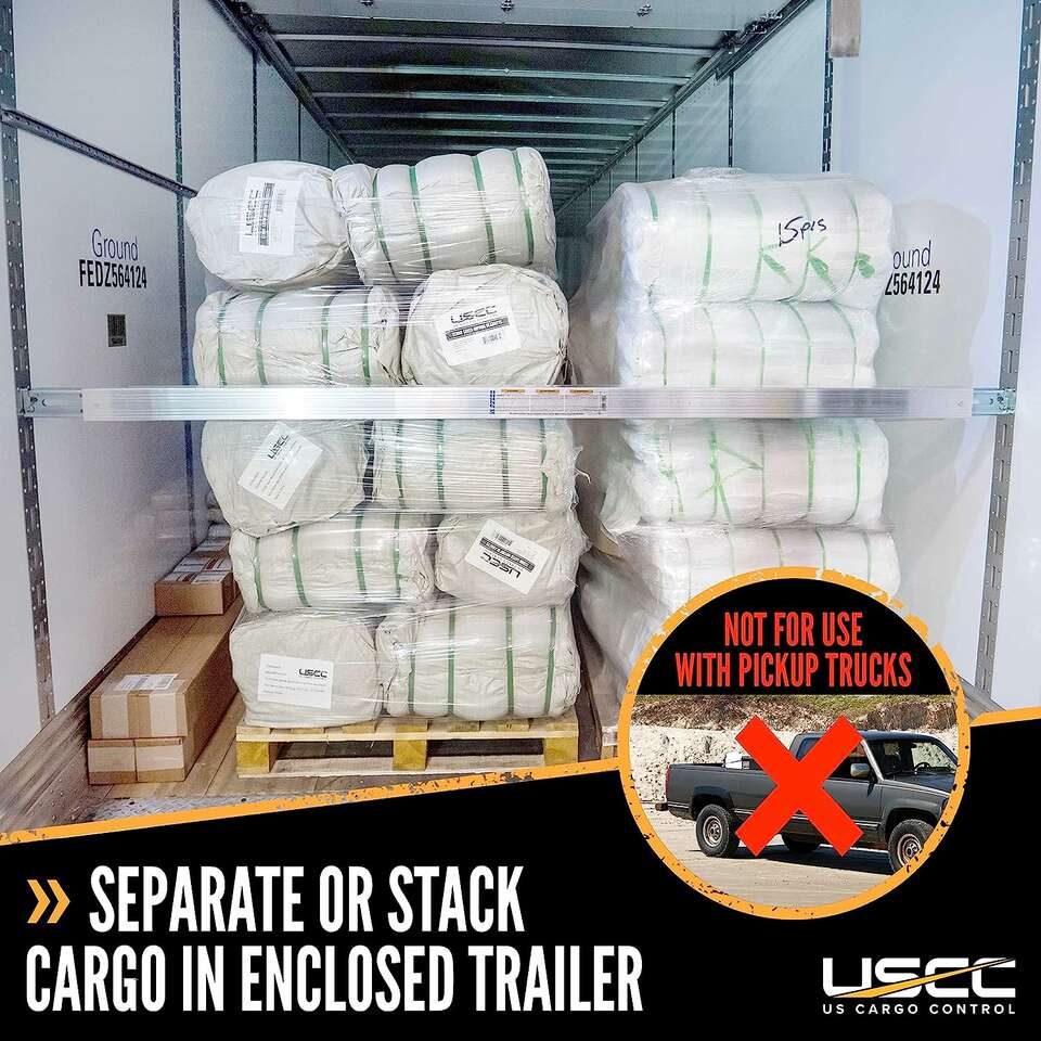 US Cargo Control 93 in; -104 in; (7ft. 7' -8 ft; 6') E - Adjustable Aluminum E Track Shoring Beam