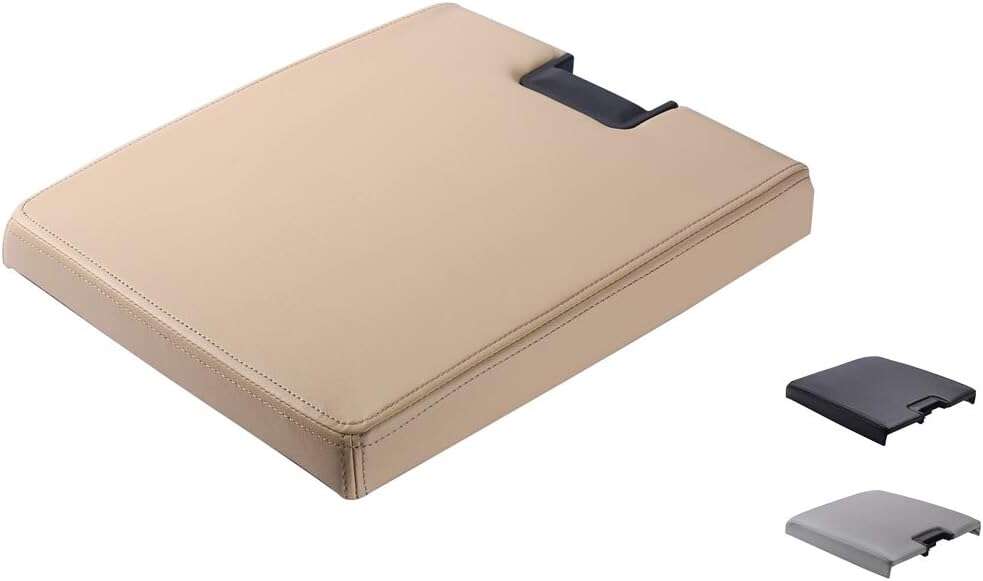 Center Console Lid Kit with Latch, Console Cover Repair Kit OEM 20864151(Tan)