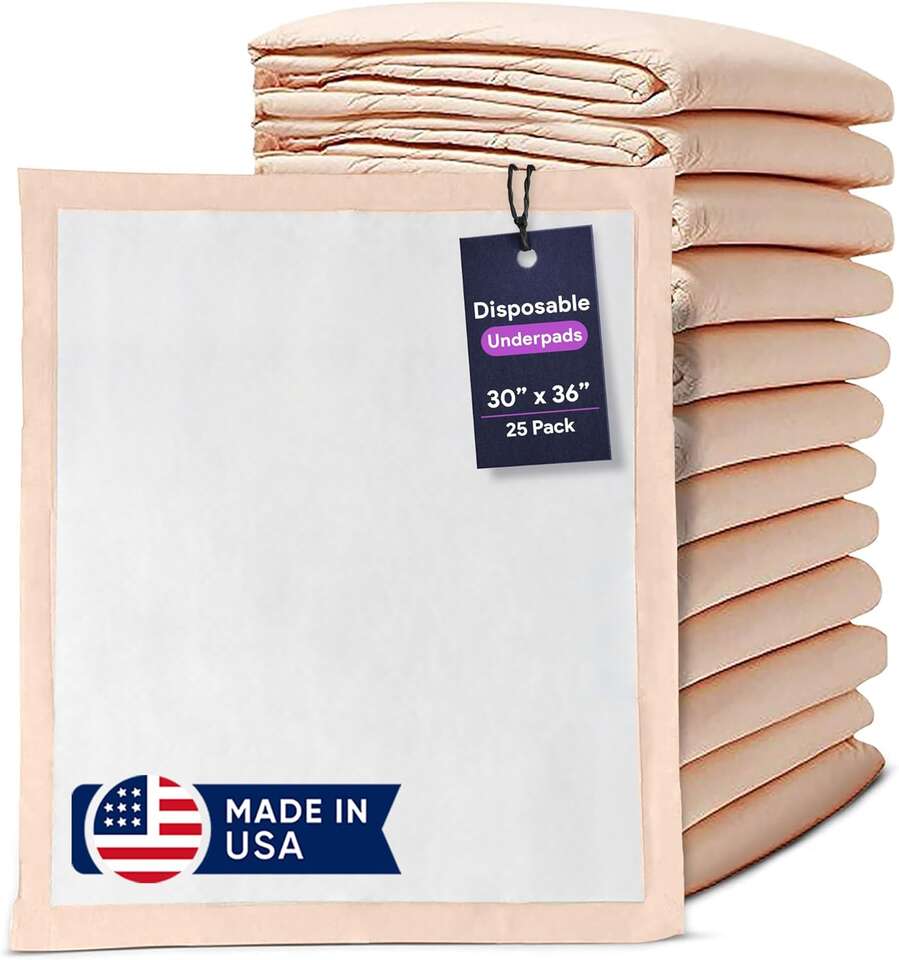 Premium Disposable Chucks Underpads 25 Pack, 30" x 36"