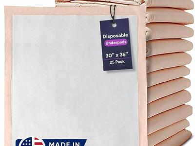 Premium Disposable Chucks Underpads 25 Pack, 30" x 36"