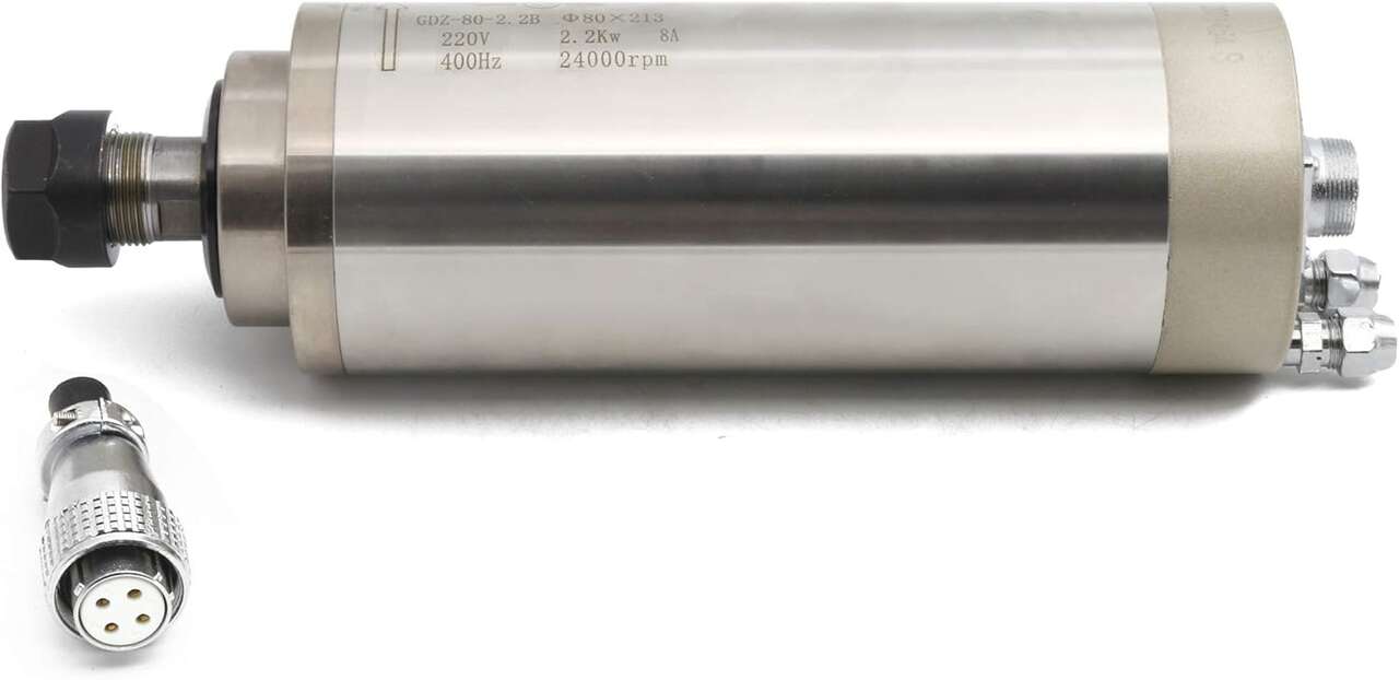 RATTMMOTOR CNC Spindle Motor Water Cooled 2.2KW 220V Spindle Motor ER20 Collet