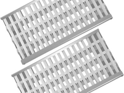 18 5/8" x 9 7/8" Stainless Steel Grill Heat Plates Shield Flame Tamer Ceramic Rod Tray